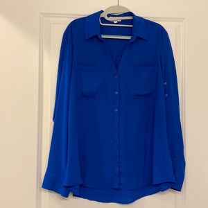 Express Portofino Shirt, Royal Blue, women’s size Large